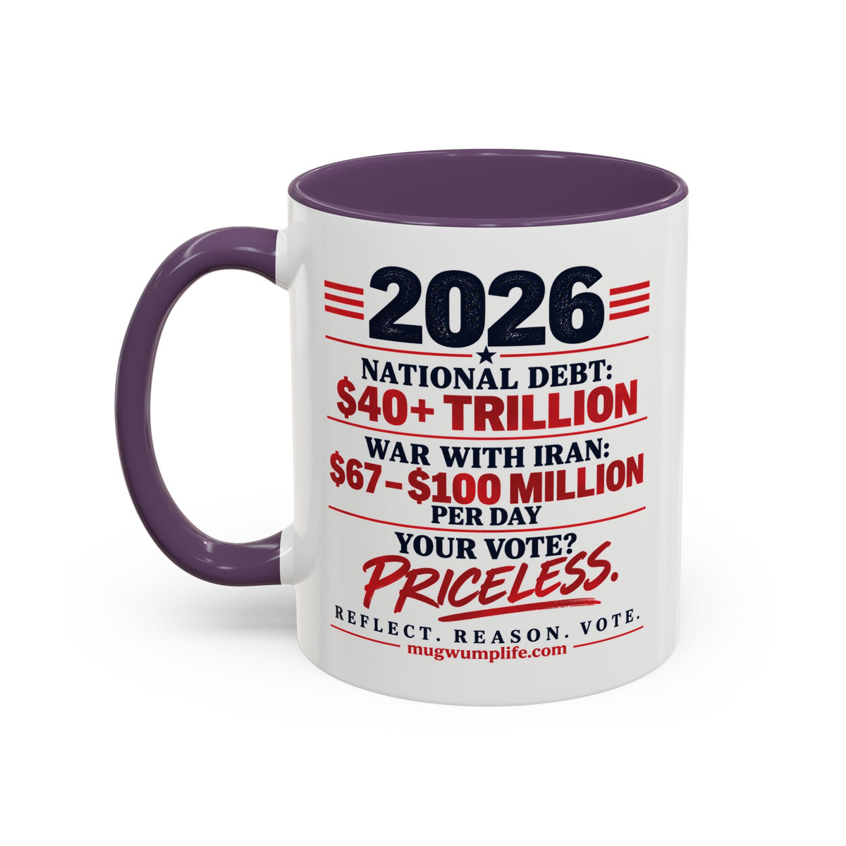 2026 Election Coffee Mug – Make Your Voice Count Accent Mug (11/15oz)