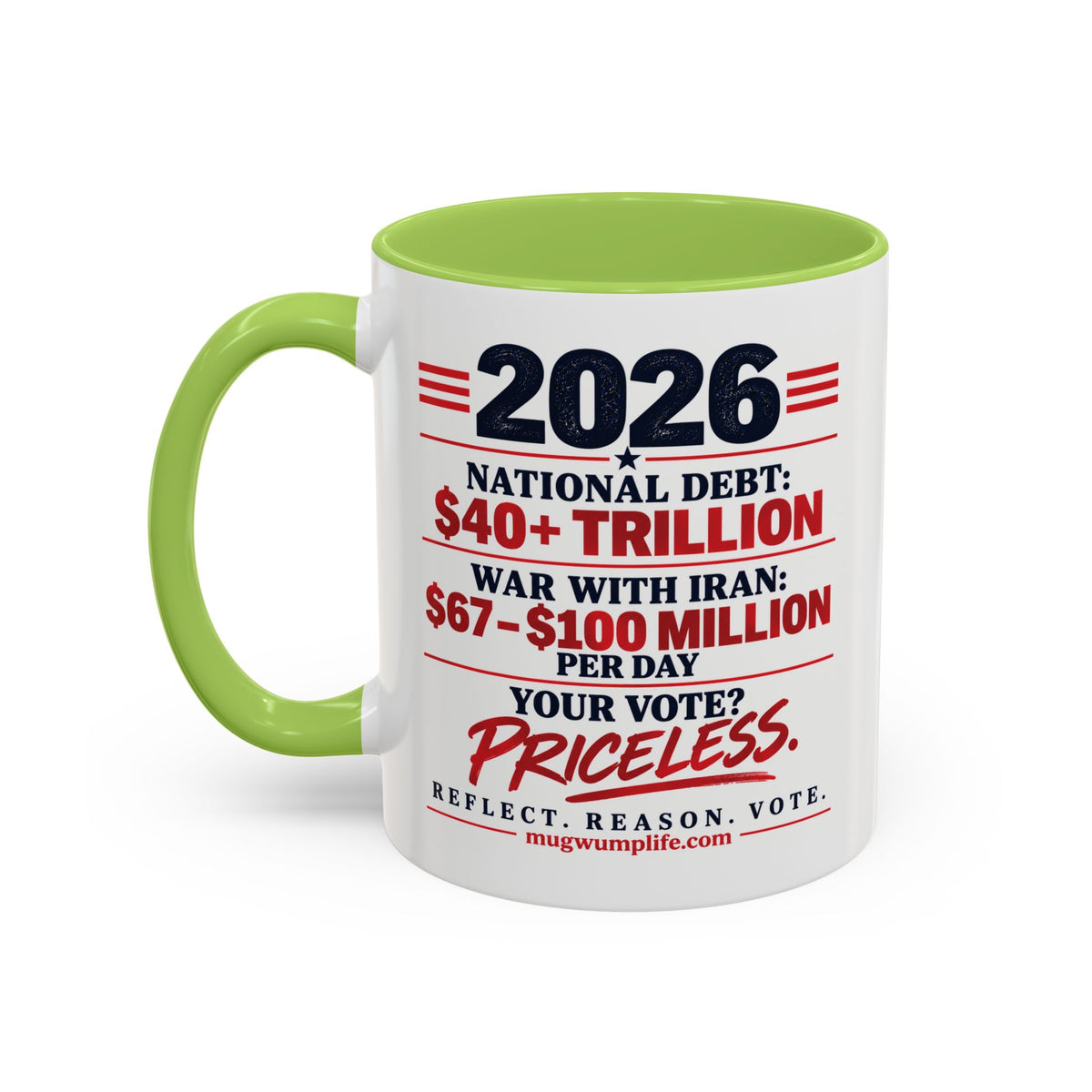 2026 Election Coffee Mug – Make Your Voice Count Accent Mug (11/15oz)