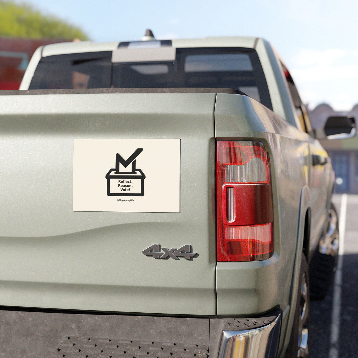 Reflect. Reason. Vote! — Voting Awareness Car Magnet